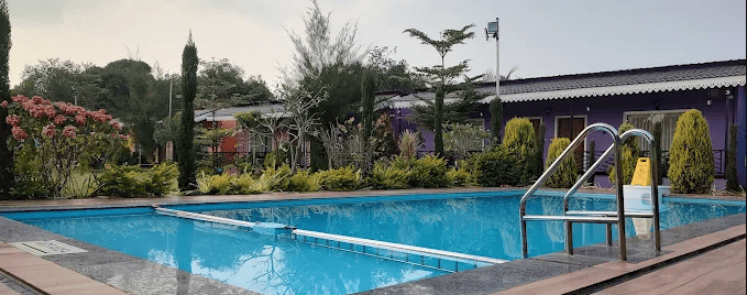 Pool and cottages