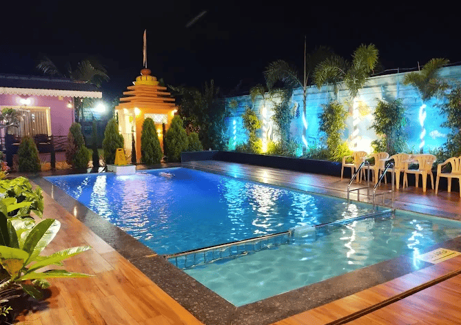 Pool at night